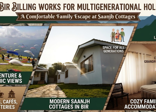 Why Bir Billing Works for Multigenerational Holidays: A Comfortable Family Escape at Saanjh Cottages